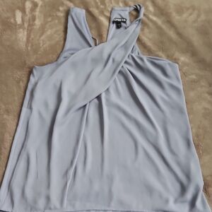 Express Women's Light Gray Sleeveless Blouse